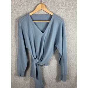 Simkhai 100% Cashmere Sweater Wrap Women’s M Designer Old Money Quiet Luxury